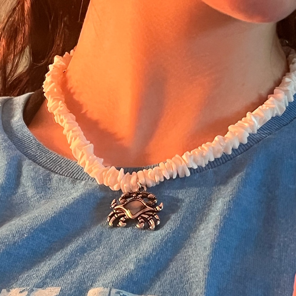 Abalone Shell Crab Seashell Necklace